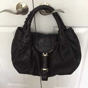 Authentic Fendi Spy Bag, black leather